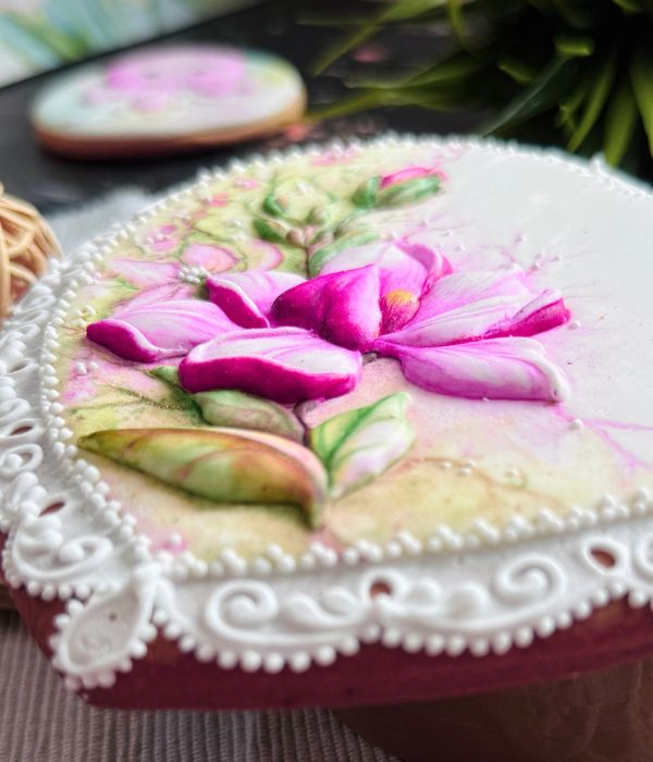 lukrowana magnolia na pierniku