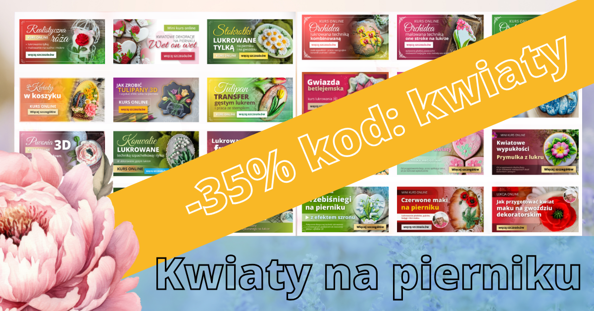 kwiaty na pierniku
